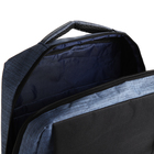 Рюкзак молодёжный на молнии, 2 кармана, с USB, цвет чёрный/синий - Фото 6