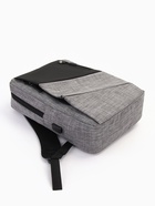 Рюкзак молодёжный на молнии, 4 кармана, с USB разъёмом, размер 29.5×12.5×43 см, чёрный/серый - Фото 5