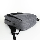 Рюкзак школьный на молнии, 4 кармана, USB, цвет чёрный/серый - Фото 5