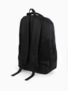 Рюкзак школьный на молнии, с карманами, однотонный, размер 31×14×47 см, чёрный/синий - Фото 9