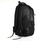 Рюкзак школьный на молнии, 4 кармана, цвет чёрный/зелёный - фото 11189331