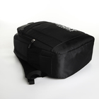 Рюкзак молодёжный на молнии, 4 кармана, цвет чёрный - фото 23770360