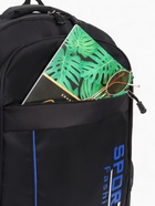 Рюкзак школьный на молнии, с 4 карманами, однотонный, размер 31×14×47 см, чёрный/синий - Фото 6