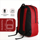 Рюкзак молодёжный на молнии, наружный карман, цвет бордовый - Фото 6