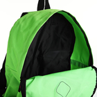 Рюкзак молодёжный на молнии, наружный карман, цвет зелёный - Фото 4