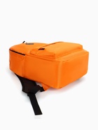 Рюкзак школьный на молнии, с карманами, однотонный, размер 29×14.5×42 см, оранжевый - Фото 4