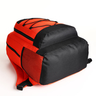 Рюкзак молодёжный на молнии, 3 кармана, цвет оранжевый - Фото 3