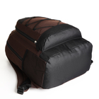 Рюкзак молодёжный на молнии, 3 кармана, цвет коричневый - Фото 3