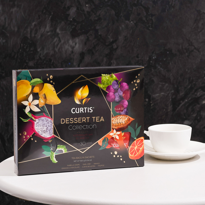Подарочный набор чая  CURTIS "Dessert Tea Collection" ассорти 6 вкусов пакетированный 30 шт - Фото 1
