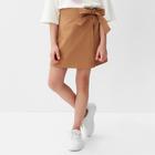 Юбка-шорты для девочки MINAKU, цвет коричневый, рост 104 см - фото 321129665