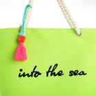 Сумка женская пляжная Into the sea, 50х34,5х14 см, зелёный цвет - Фото 4