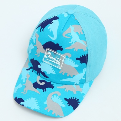 Кепка детская «Динозавры», голубая, р-р 52-54, 5-7 лет