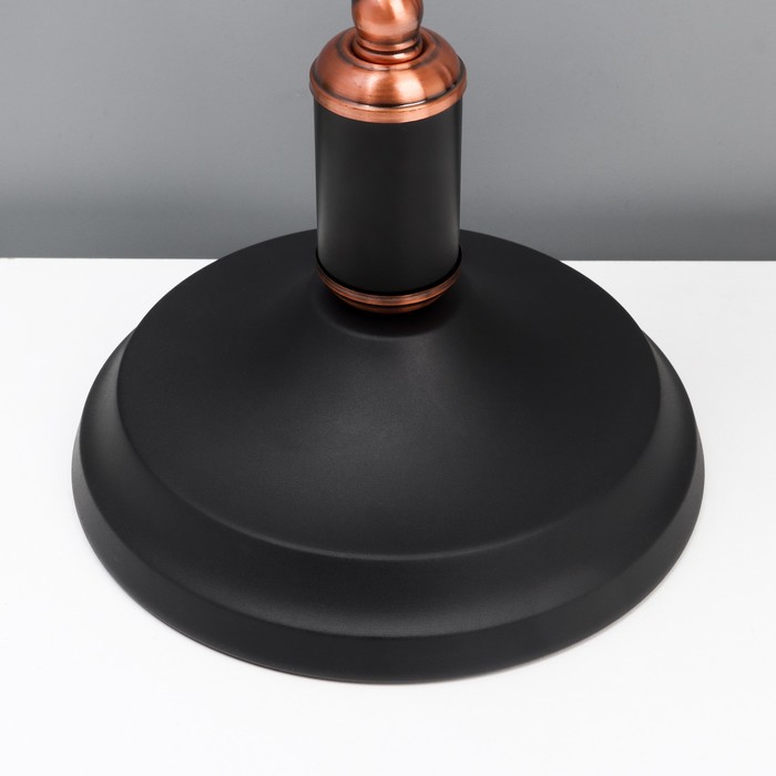 Настольная лампа "Банкер" Е27 40Вт черный медь 20х26х36см - фото 1906630149