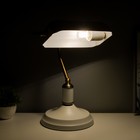 Настольная лампа "Банкер" Е27 40Вт белый латунь 20х26х36см - Фото 2