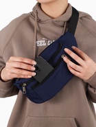 Сумка для бега, поясная, на молнии, синяя - Фото 9