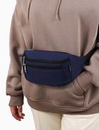 Сумка для бега, поясная, на молнии, синяя - Фото 10