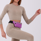 Сумка для бега на пояс, со светоотражающими элементами, с отверстием для наушников, 24×0.3×10 см, сиреневая - Фото 8