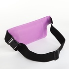 Сумка для бега на пояс, со светоотражающими элементами, с отверстием для наушников, 24×0.3×10 см, сиреневая - Фото 5