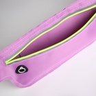 Сумка для бега на пояс, со светоотражающими элементами, с отверстием для наушников, 24×0.3×10 см, сиреневая - Фото 3