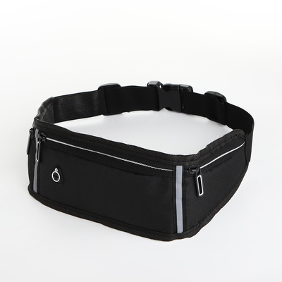 Сумка для бега, 3 отдела на молниях, чёрная