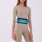 Сумка для бега, 3 отдела на молниях, светоотражающие элементы, отверстие для наушников, 50×0.1×11 см, голубая - Фото 2