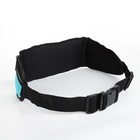 Сумка для бега, 3 отдела на молниях, светоотражающие элементы, отверстие для наушников, 50×0.1×11 см, голубая - Фото 3