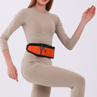 Сумка для бега, 3 отдела на молниях, светоотражающие элементы, отверстие для наушников, 50×0.1×11 см, оранжевая - Фото 5