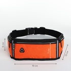 Сумка для бега, 3 отдела на молниях, светоотражающие элементы, отверстие для наушников, 50×0.1×11 см, оранжевая - Фото 9