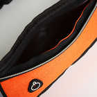 Поясная сумка на молнии, 3 отдела, цвет оранжевый - Фото 5