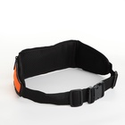 Сумка для бега, 3 отдела на молниях, светоотражающие элементы, отверстие для наушников, 50×0.1×11 см, оранжевая - Фото 3