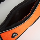 Сумка для бега, 3 отдела на молниях, светоотражающие элементы, отверстие для наушников, 50×0.1×11 см, оранжевая - Фото 7