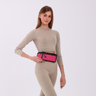 Сумка для бега, 3 отдела на молниях, светоотражающие элементы, отверстие для наушников, 50×0.1×11 см, розовая - Фото 4