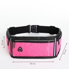 Сумка для бега, 3 отдела на молниях, светоотражающие элементы, отверстие для наушников, 50×0.1×11 см, розовая - Фото 9