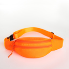 Поясная сумка на молнии, 2 кармана, цвет оранжевый - Фото 2