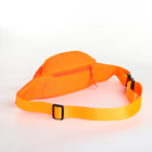 Поясная сумка на молнии, 2 кармана, цвет оранжевый - Фото 3