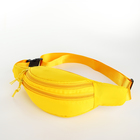 Поясная сумка на молнии, 2 кармана, цвет жёлтый - фото 11998931