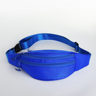 Поясная сумка на молнии, 2 кармана, цвет синий - фото 11189842