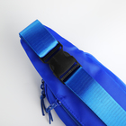 Поясная сумка на молнии, 2 кармана, цвет синий - фото 11189844