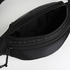 Поясная сумка на молнии, 2 кармана, цвет чёрный - фото 11189850