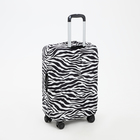 Чехол для чемодана 20", цвет белый/чёрный - фото 9334560