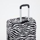 Чехол для чемодана 20", цвет белый/чёрный - фото 9334561