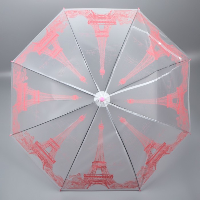 Зонт - трость полуавтоматический «Париж», 8 спиц, R = 46 см, рисунок МИКС - фото 1908074229
