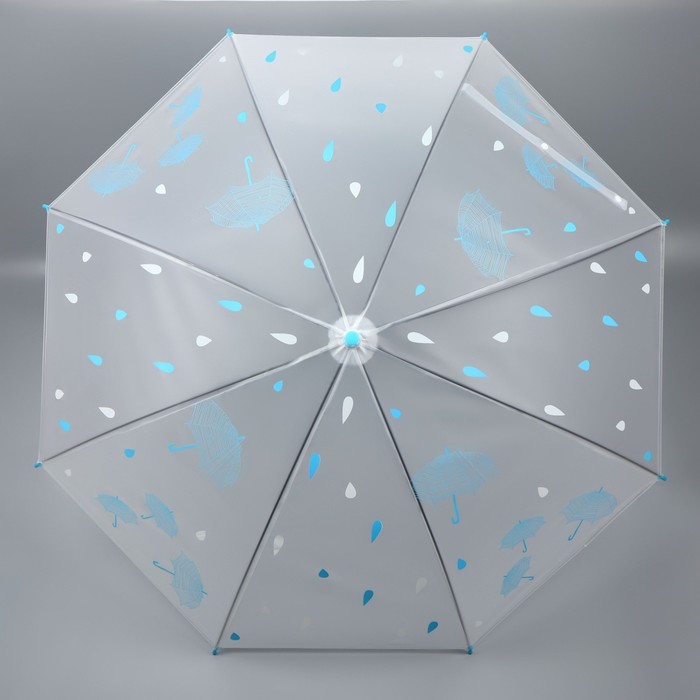 Зонт - трость полуавтоматический «Мелкие зонтики», 8 спиц, R = 45 см, рисунок МИКС - фото 1908074242