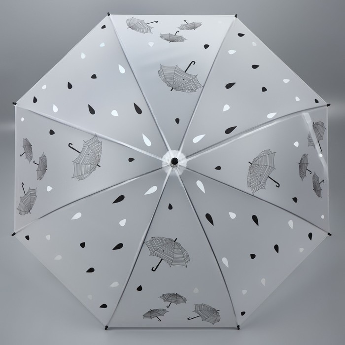 Зонт - трость полуавтоматический «Мелкие зонтики», 8 спиц, R = 45 см, рисунок МИКС - фото 1908074243