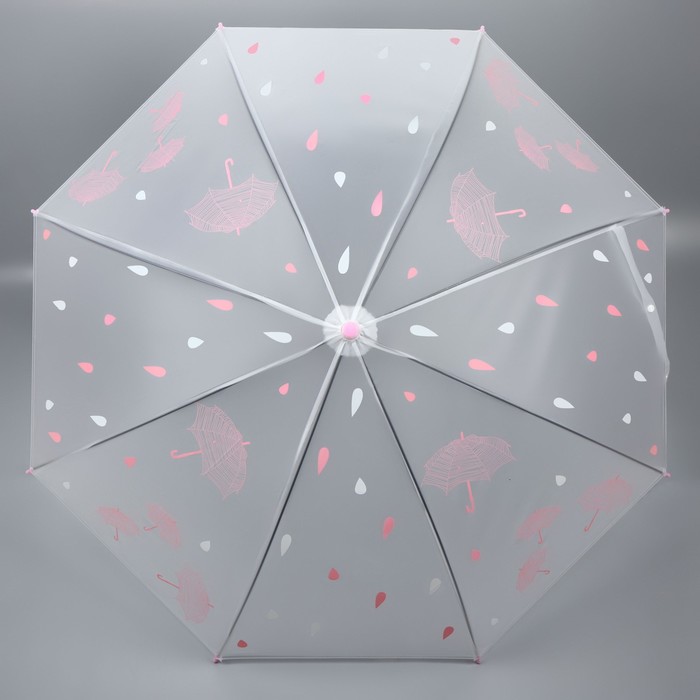 Зонт - трость полуавтоматический «Мелкие зонтики», 8 спиц, R = 45 см, рисунок МИКС - фото 1908074244