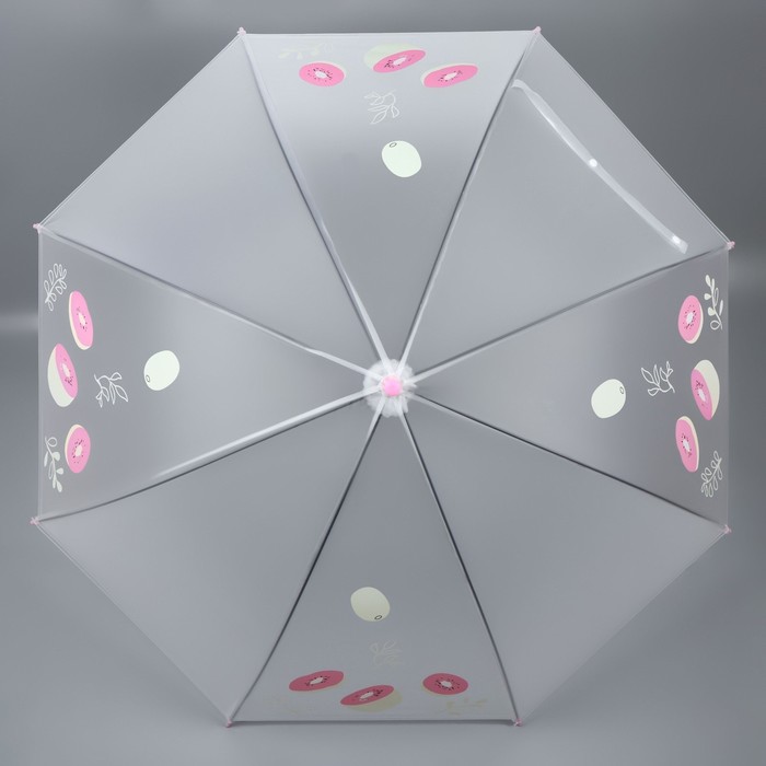 Зонт - трость полуавтоматический «Фрукты», 8 спиц, R = 45 см, рисунок МИКС - фото 1908074257