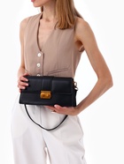 Сумка женская мессенджер TEXTURA на клапане, 26×8.5×14 см, чёрная - Фото 15