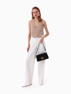 Сумка женская мессенджер TEXTURA на клапане, 26×8.5×14 см, чёрная - Фото 11