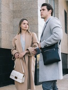 Сумка женская мессенджер TEXTURA на клапане, 26×8.5×14 см, молочная - Фото 2