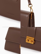 Сумка женская мессенджер TEXTURA на клапане, 26×8.5×14 см, коричневая - Фото 5